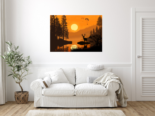 HERBSTFLUG - AUTUMN VIBES | Lara Simons digital painting - paragliding art