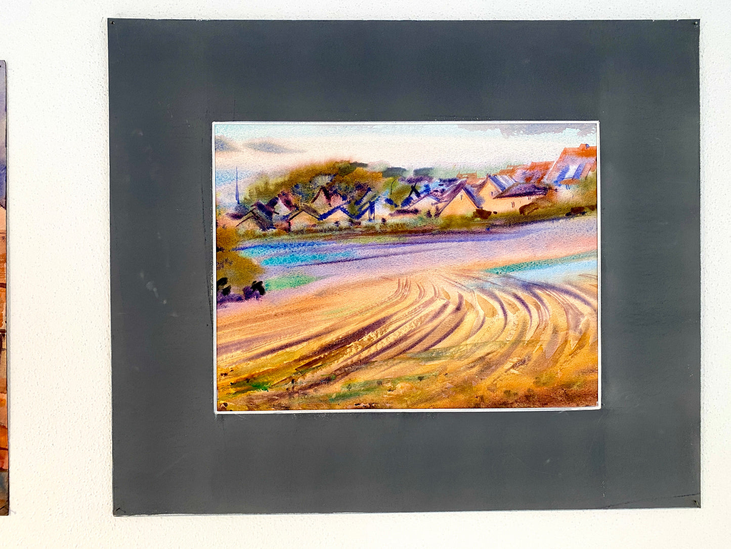 FRÄNKISCHE LANDSCHAFT IN EXPRESSIVER FARBE | Alexander Vasilyev - Original Aquarell im Passepartout