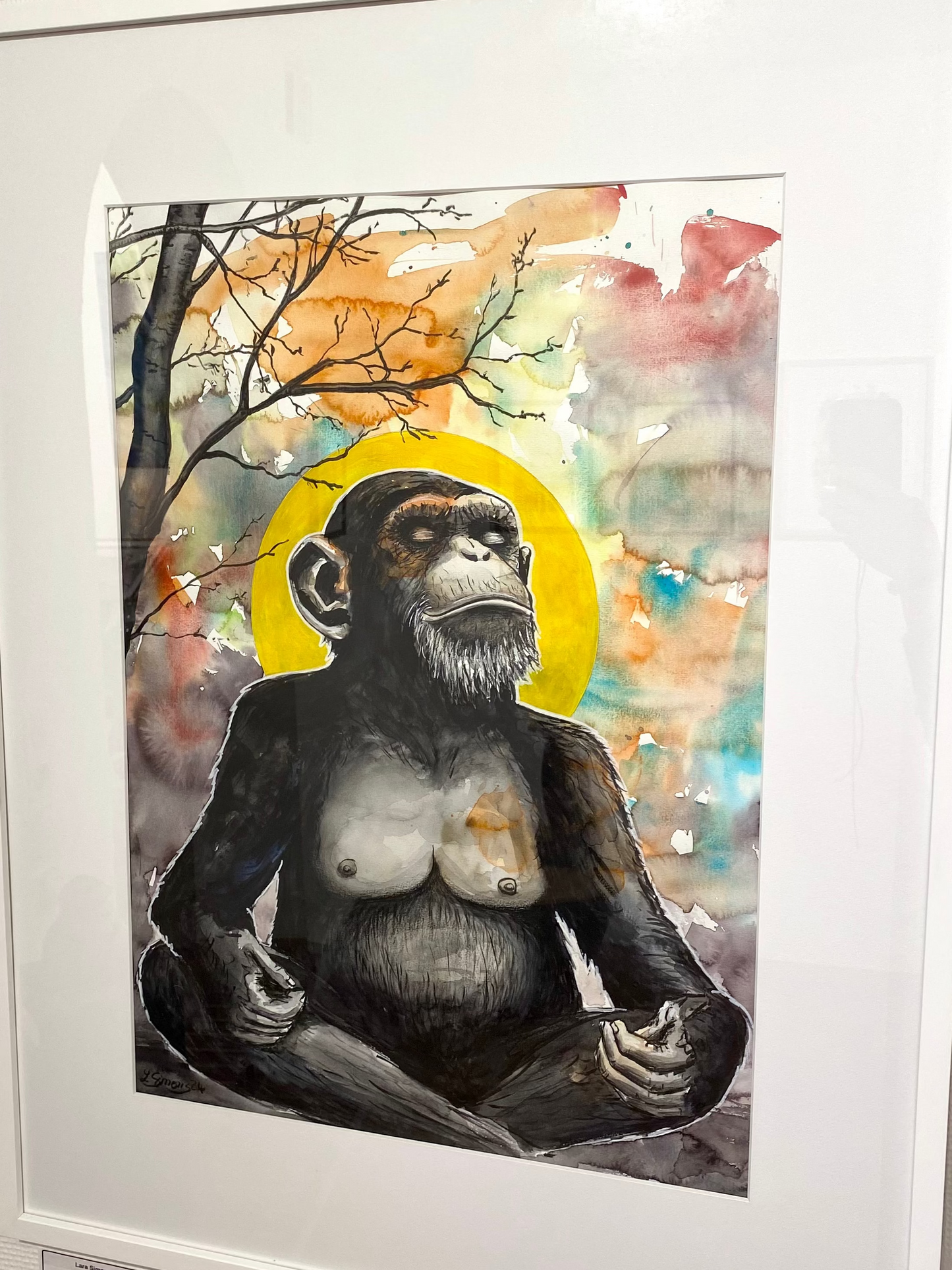 FINDING PEACE AND FREEDOM | HOOC - Original Aquarell gerahmt