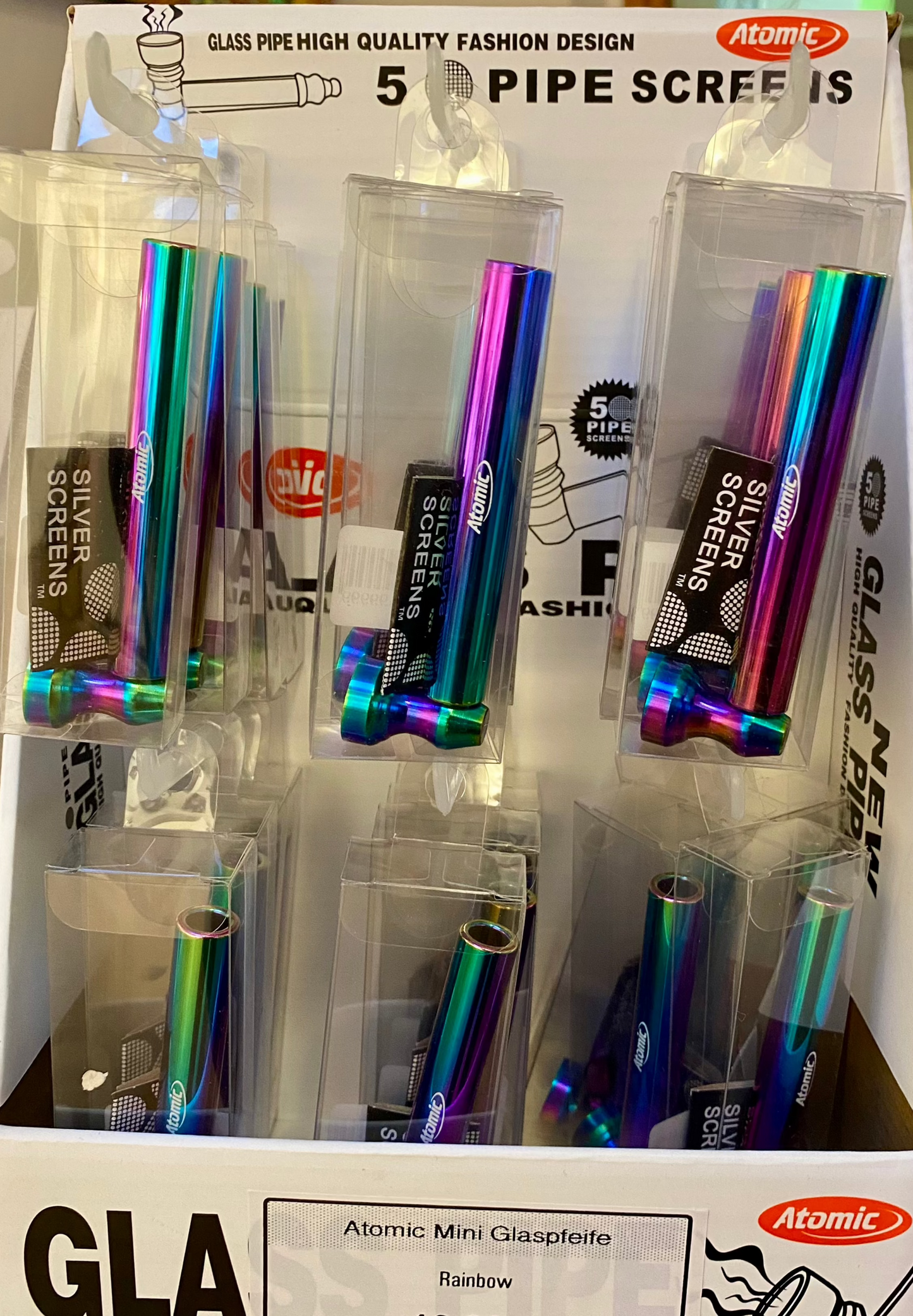 ATOMIC Mini Glaspfeife Rainbow