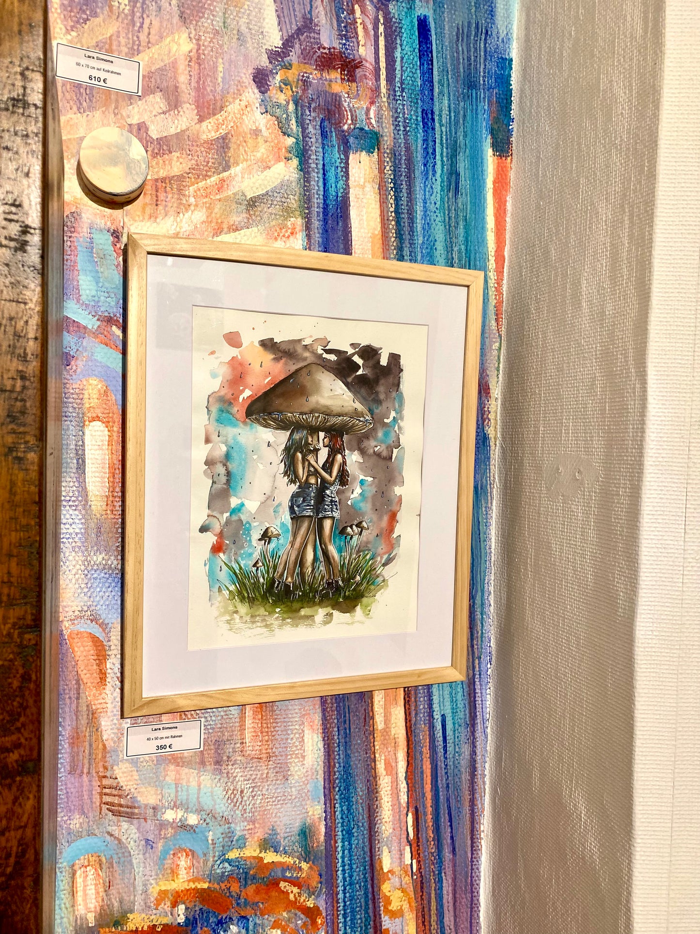 TOGETHER THROUGH THE RAIN | Lara Simons Original Aquarell