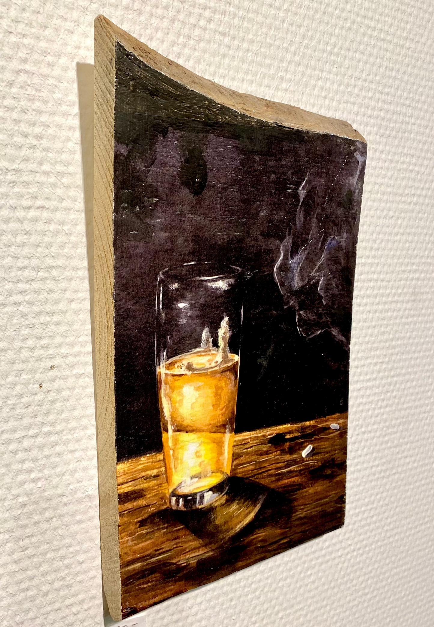 Kunstdruck Bierglas und Rauch