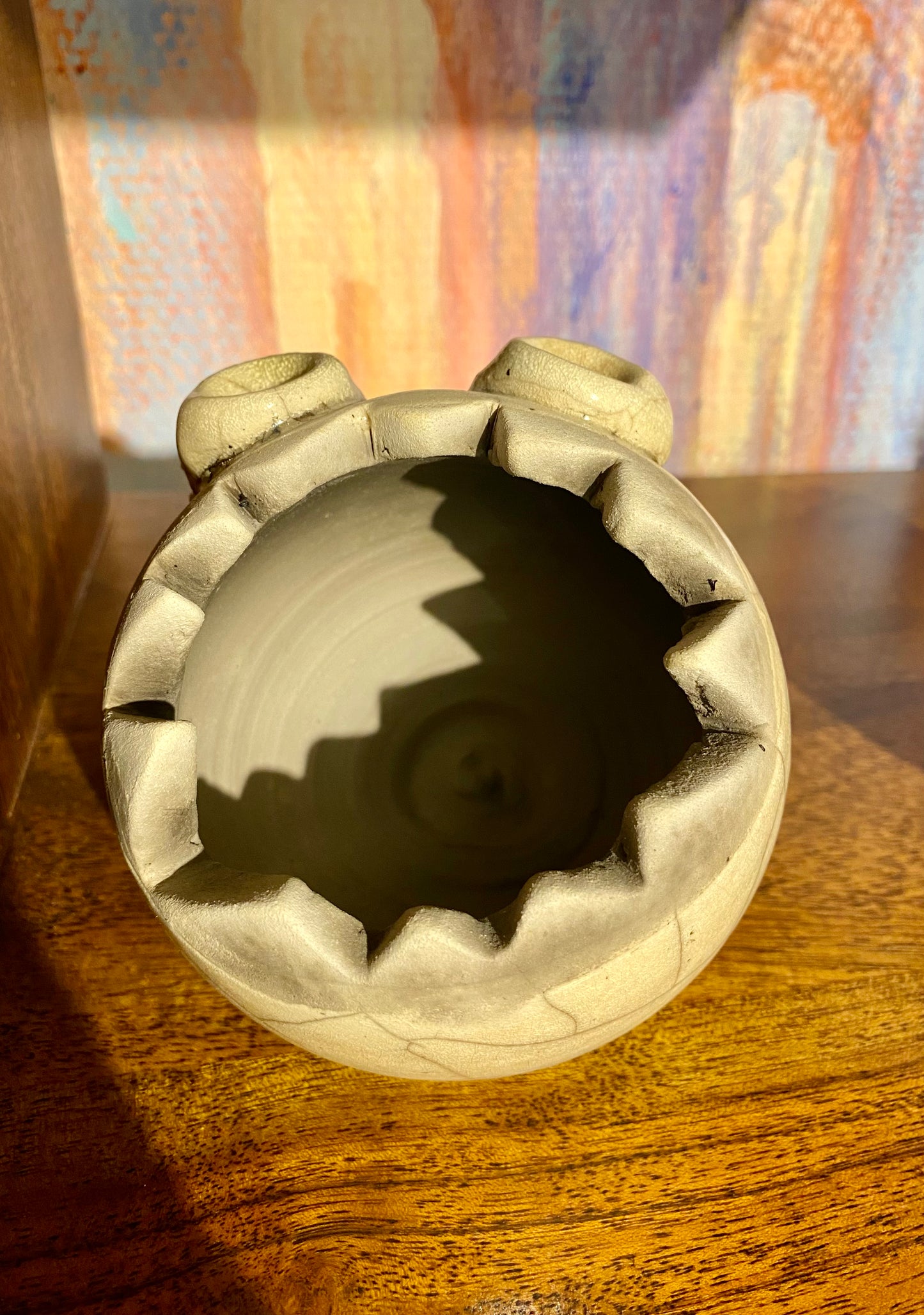 Aschenbecher Christiane Toewe Raku-Keramik groß