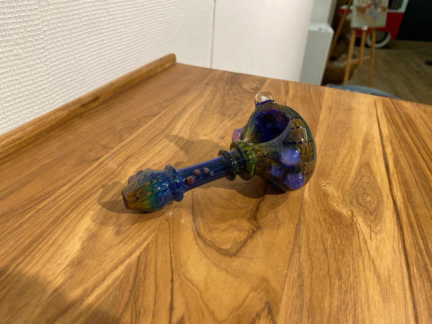 Handgefertigte Glas Pfeife: Ocean Breeze
