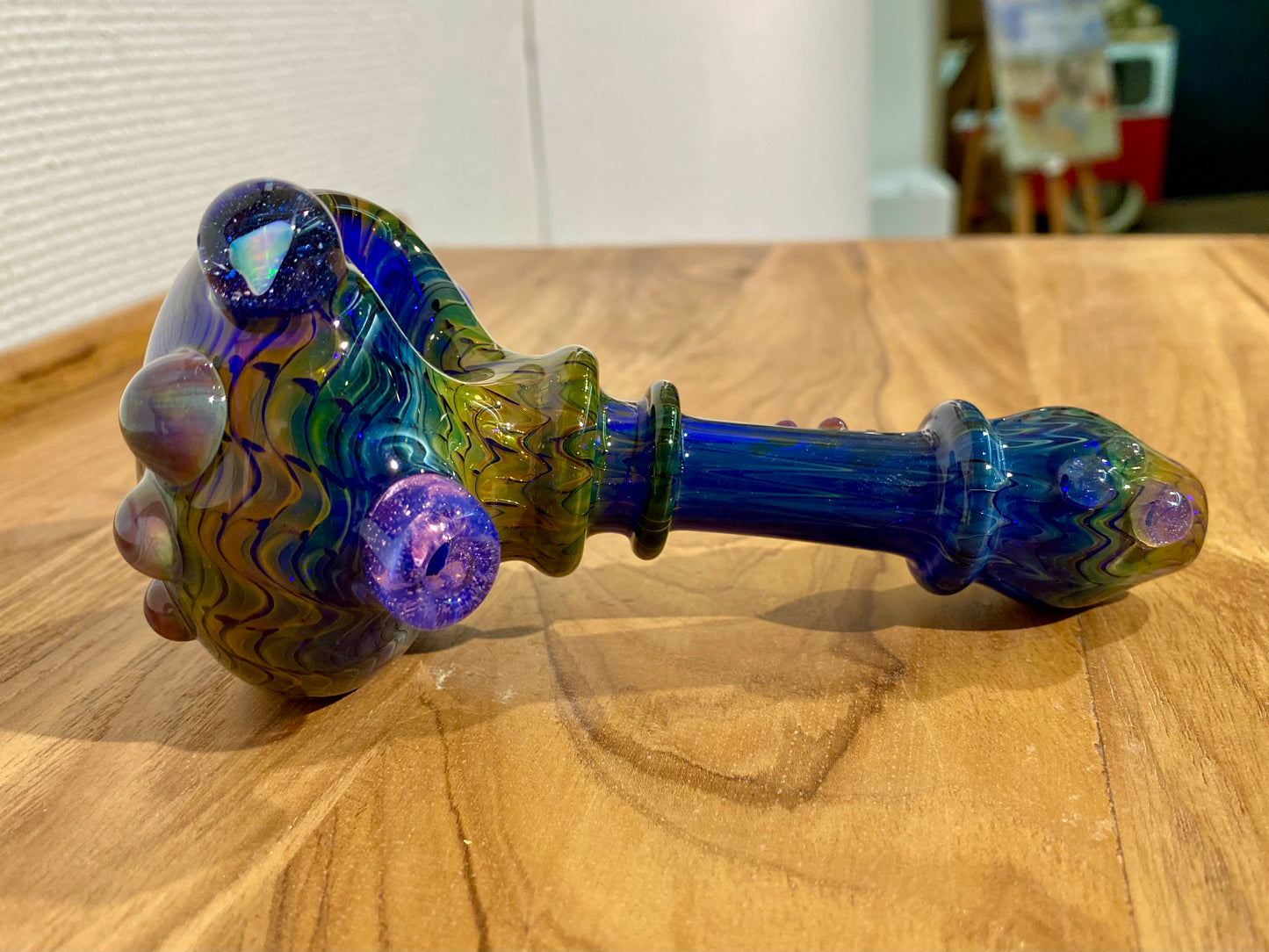 Handgefertigte Glas Pfeife: Ocean Breeze