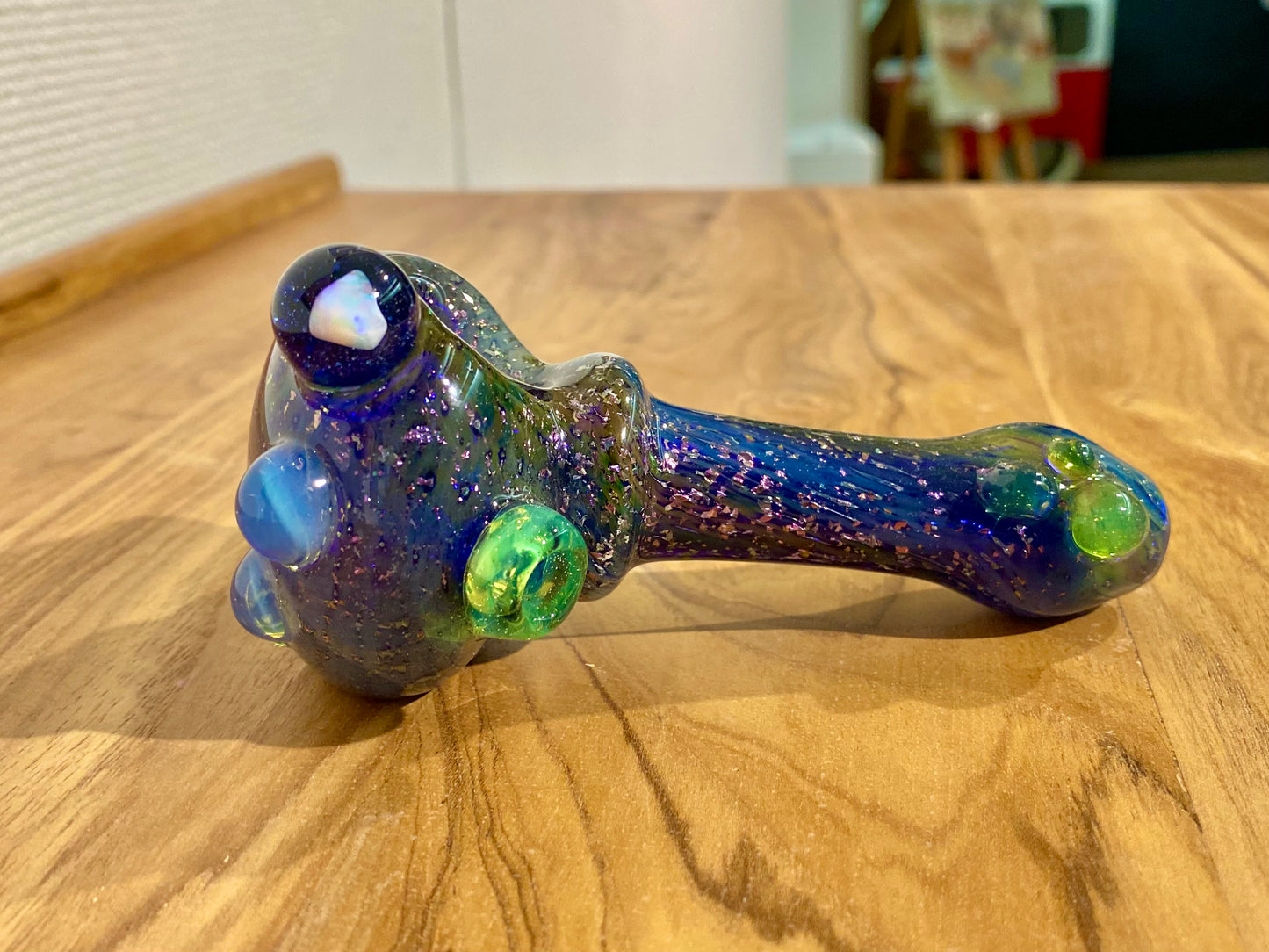 Handgefertigte Glaspfeife: Galaxy