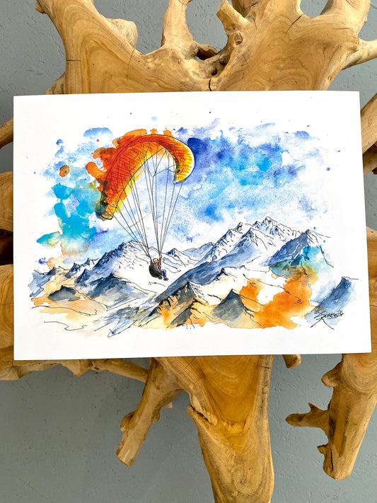 Art Print Poster I Freedom in Color - Gleitschirm Kunst Artful Paragliding