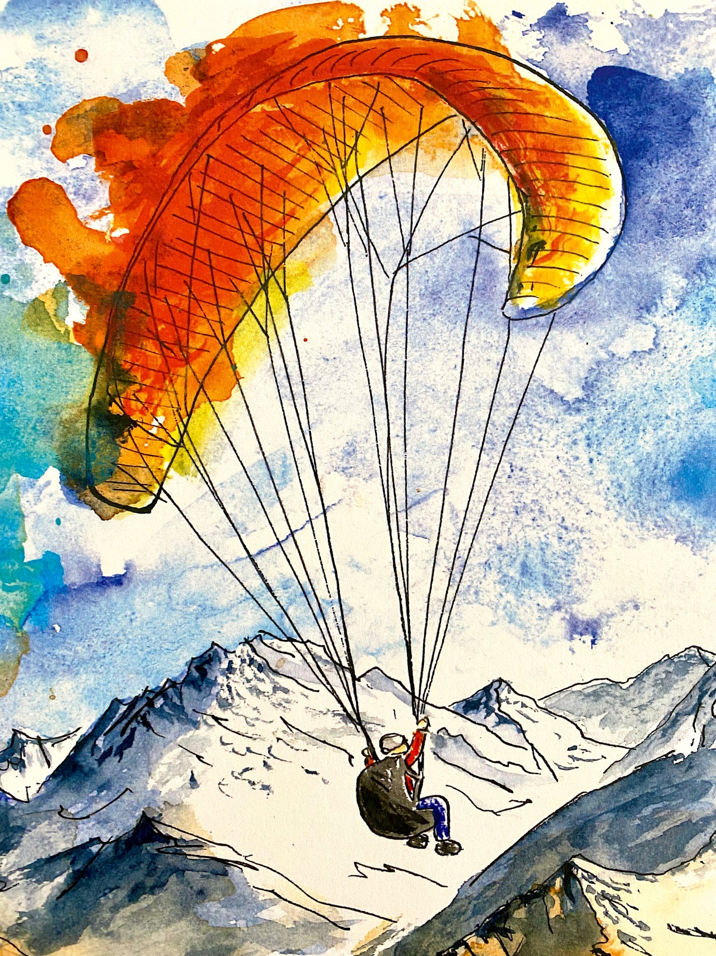 Art Print Poster I Freedom in Color - Gleitschirm Kunst Artful Paragliding