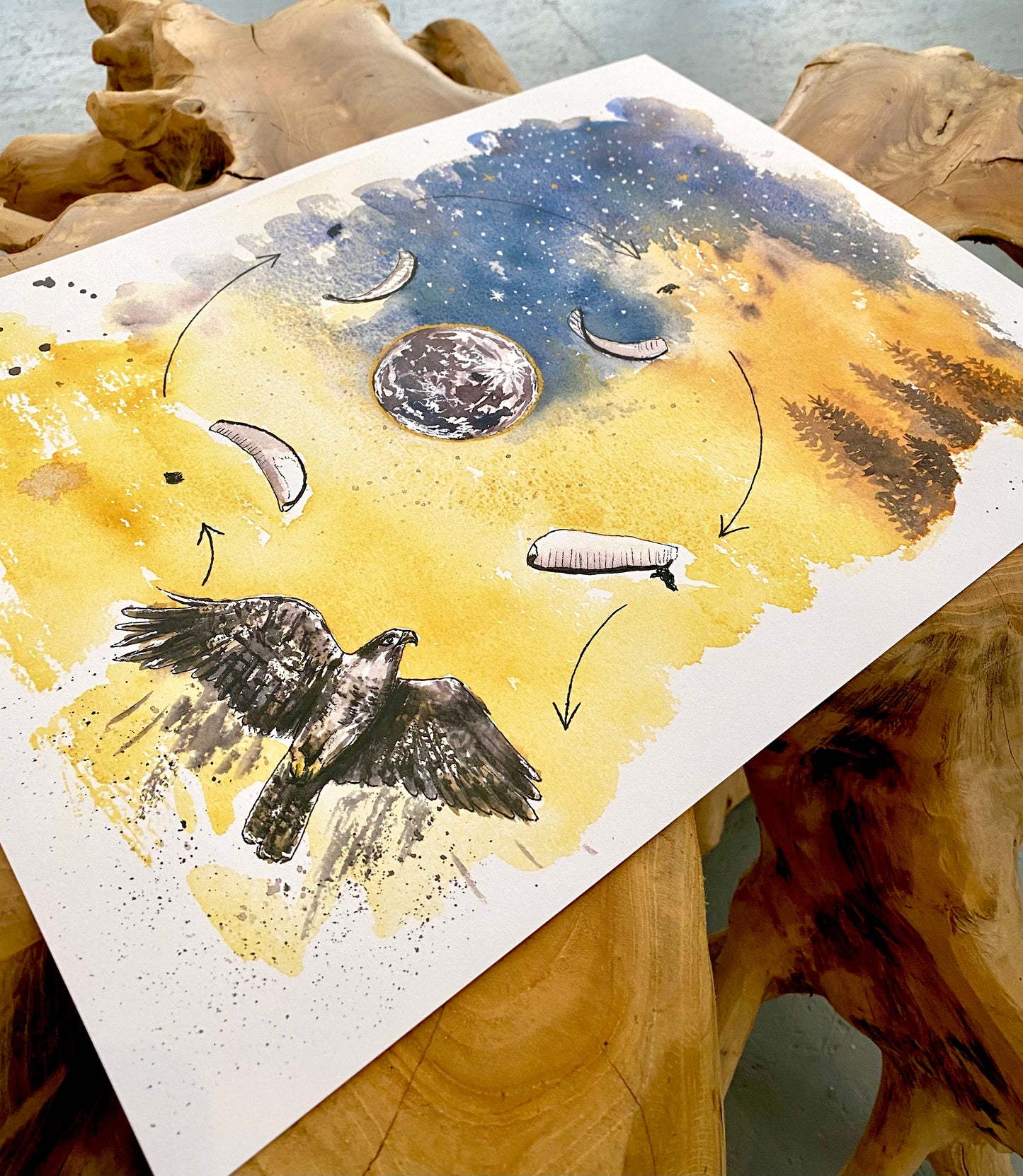 Art Print Poster I Luftakrobatik - Gleitschirm Kunst