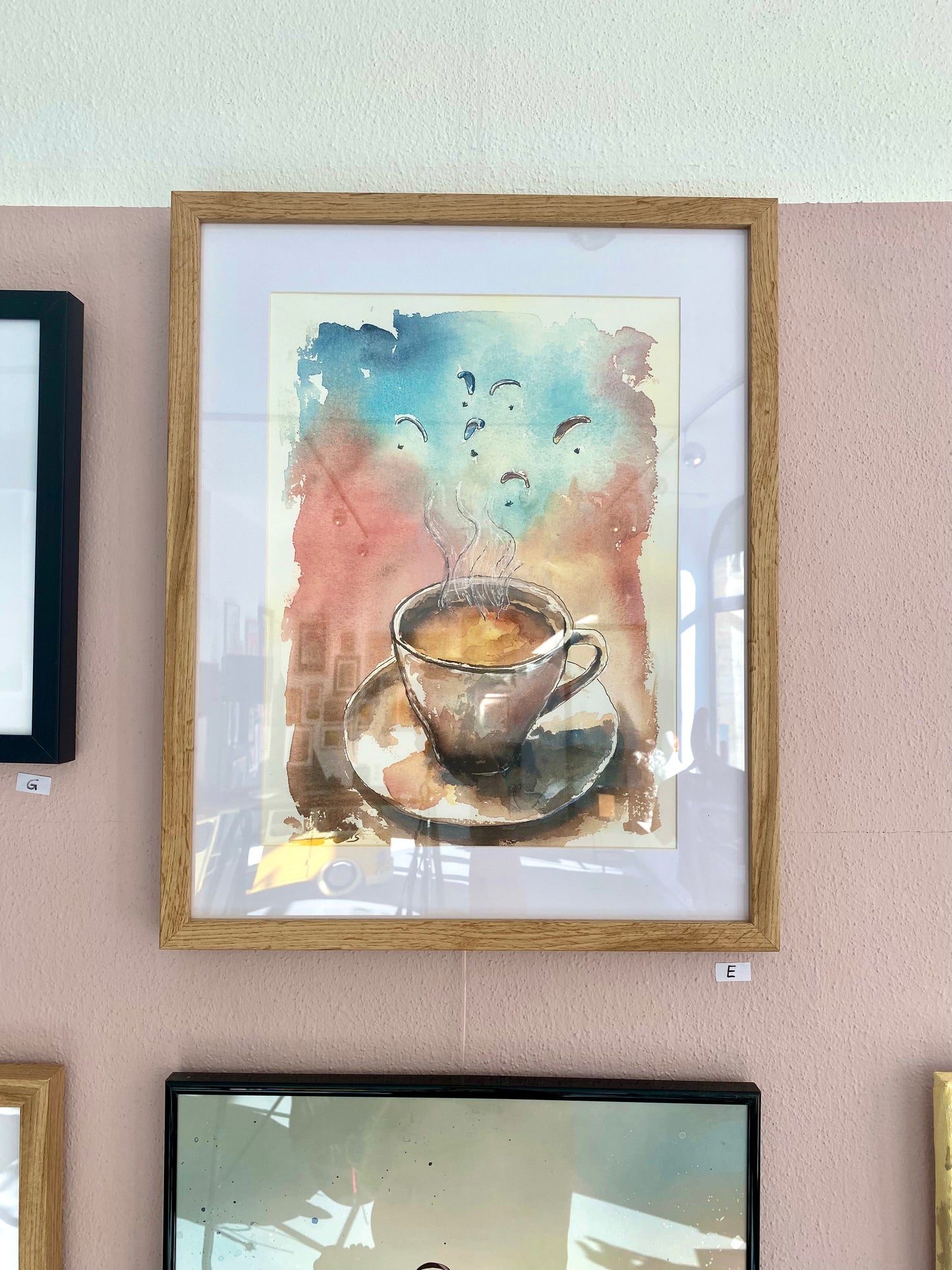 Always see the opportunities - Art Print groß - Gleitschirm und Kaffeetasse I Inspiration im Alltag
