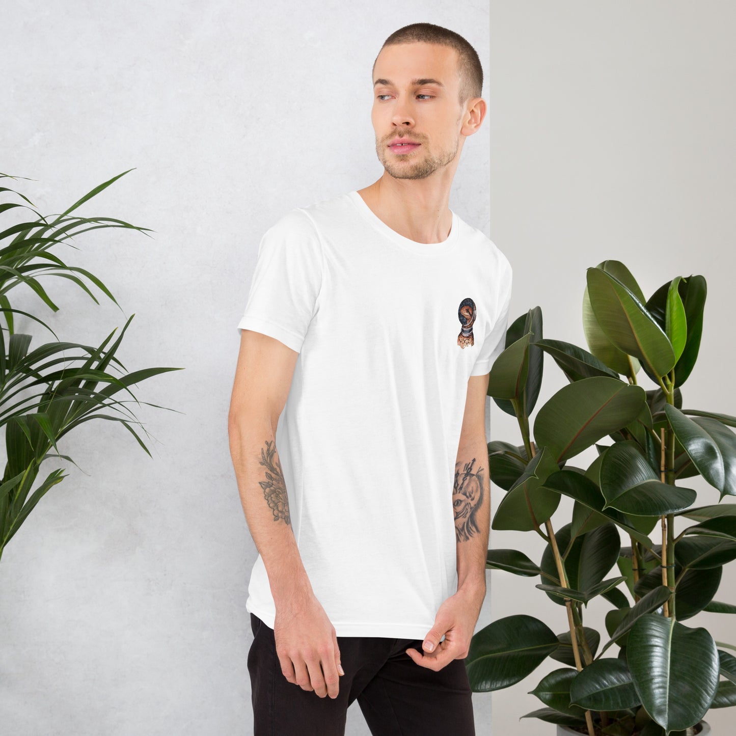 Space Snake - Stickerei T-Shirt Unisex I Kunst von Lara Simons