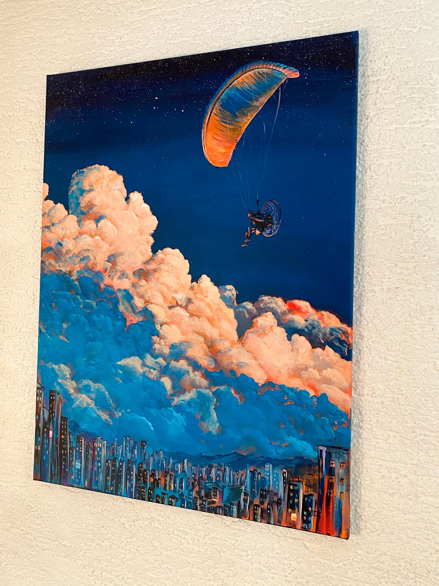 ABOVE THE NOISE | Lara Simons (HOOC) 60x80 Gleitschirm Leinwand Originalgemälde
