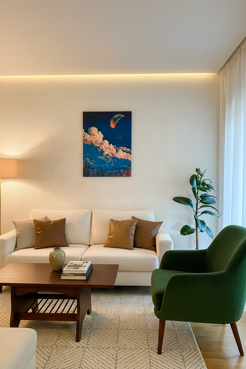 ABOVE THE NOISE | Lara Simons (HOOC) 60x80 Gleitschirm Leinwand Originalgemälde
