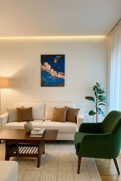 ABOVE THE NOISE | Lara Simons (HOOC) 60x80 Gleitschirm Leinwand Originalgemälde