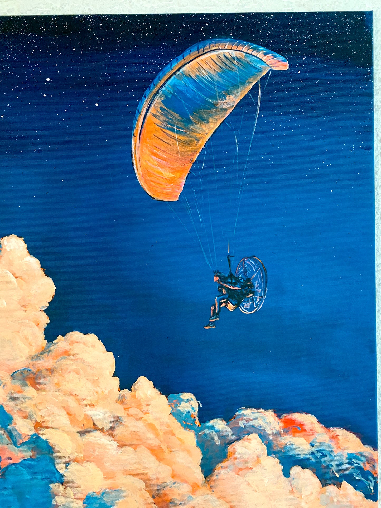 ABOVE THE NOISE | Lara Simons (HOOC) 60x80 Gleitschirm Leinwand Originalgemälde