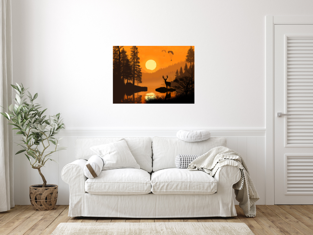 HERBSTFLUG - AUTUMN VIBES | Lara Simons digital painting - paragliding art