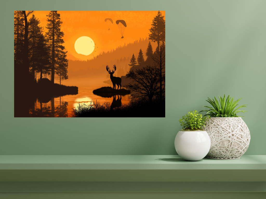 HERBSTFLUG - AUTUMN VIBES | Lara Simons digital painting - paragliding art