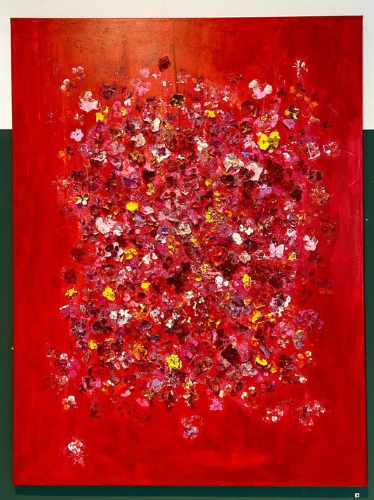 FLOWER FIELD | Original Acrylbild auf Leinwand von Studio Bloom (90x120 cm)"