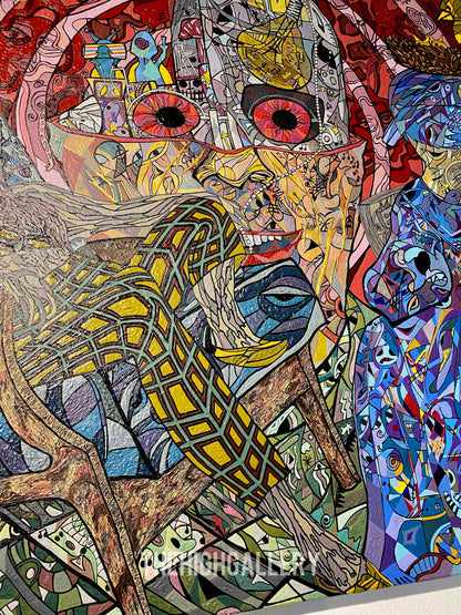 ZWISCHEN MIR UND WIR(R) | Tiefentau Originalgemälde Acryl