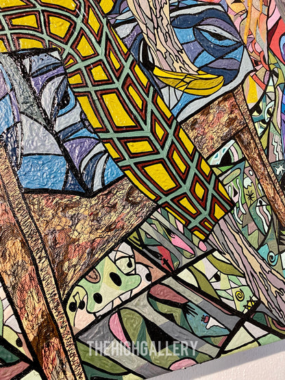 ZWISCHEN MIR UND WIR(R) | Tiefentau Originalgemälde Acryl