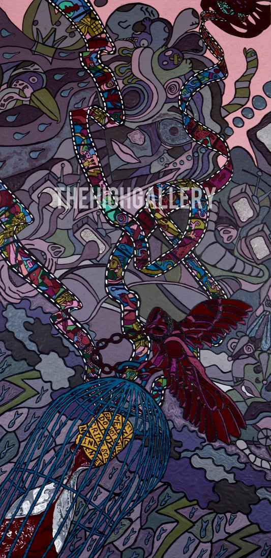 DER FILM DES LEBENS | Tiefentau Originalgemälde Acryl