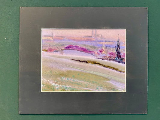 BLICK AUF BAMBERG AUS DER FERNE | Alexander Vasilyev Original Aquarell