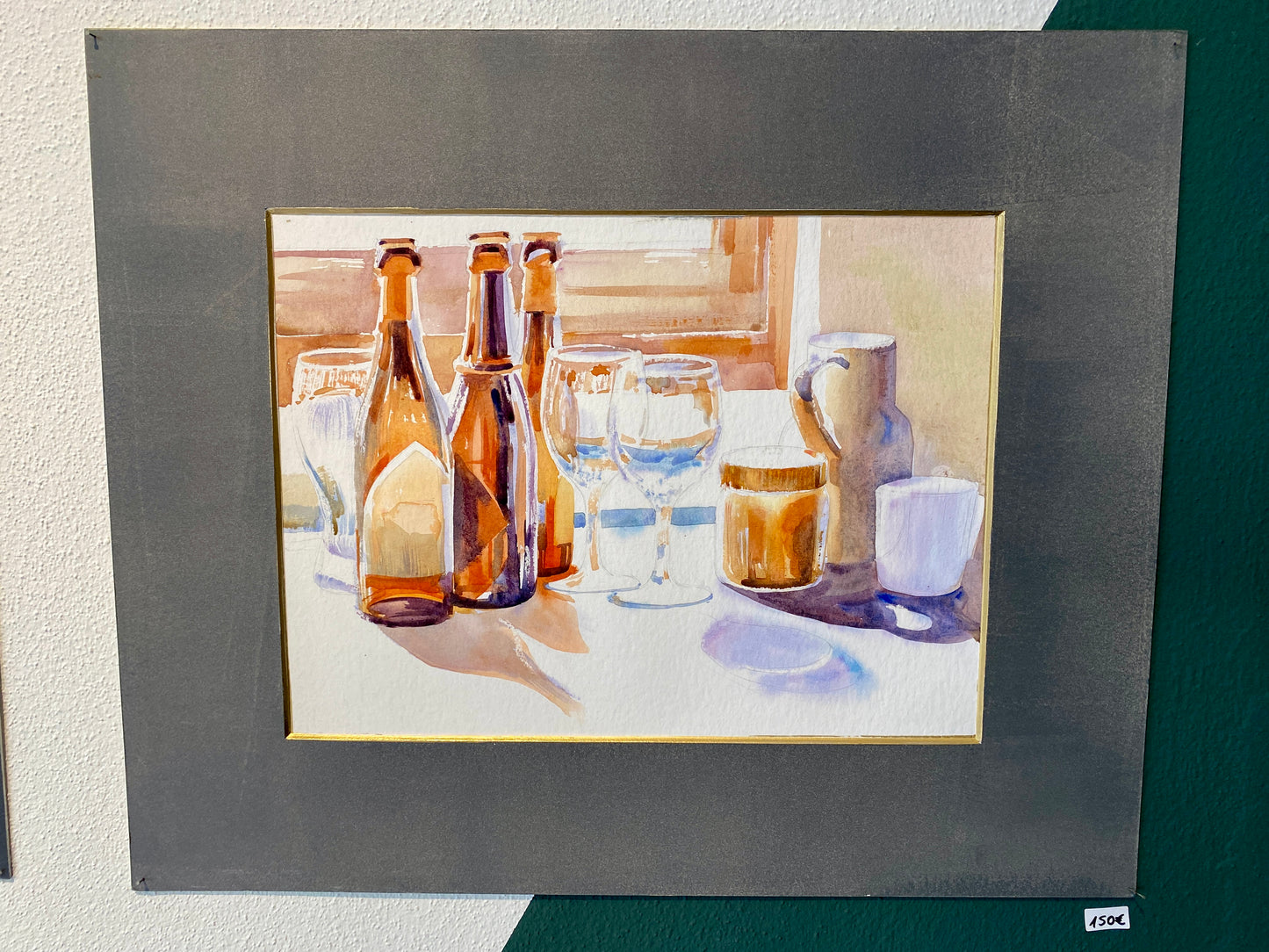 STILLLEBEN BAMBERGER BIER- & WEINKULTUR | Stillleben Aquarell von Alexander Vasilyev - Warmes, lichtdurchflutetes Motiv als ideales Weihnachtsgeschenk