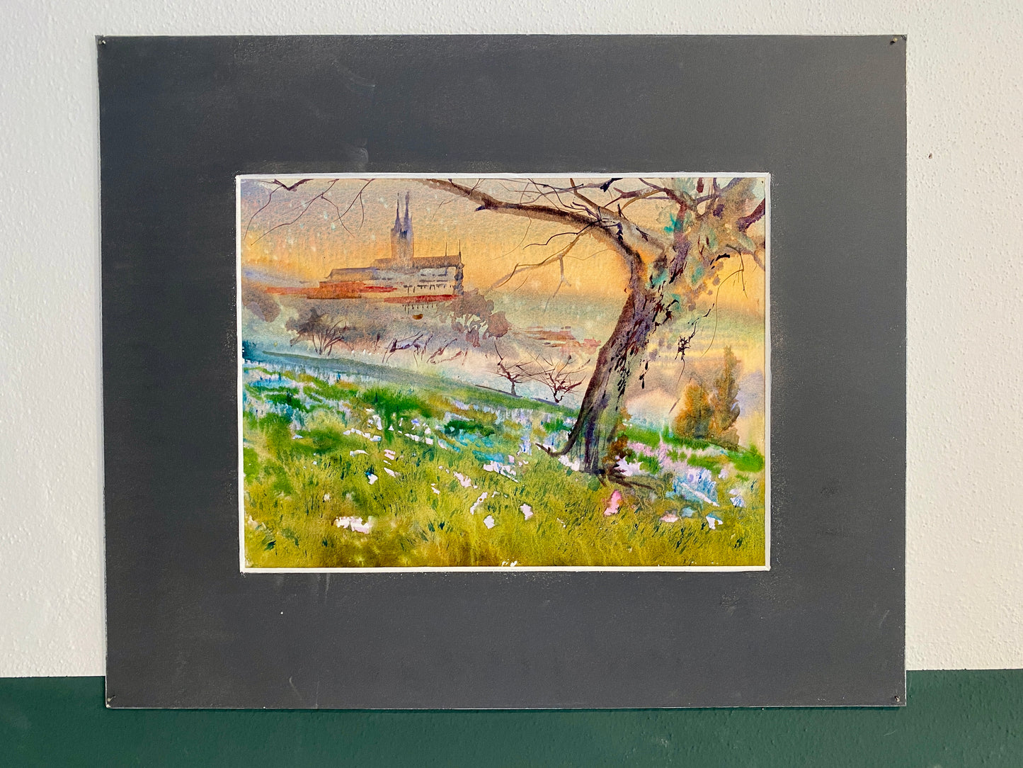 MICHELSBERG IM MORGENLICHT | Original Aquarell von Alexander Vasilyev - Stimmungsvolle Bamberg-Landschaft