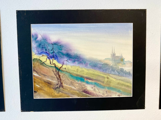 MICHELSBERG IN WINTERSTIMMUNG | Original Aquarell von Alexander Vasilyev