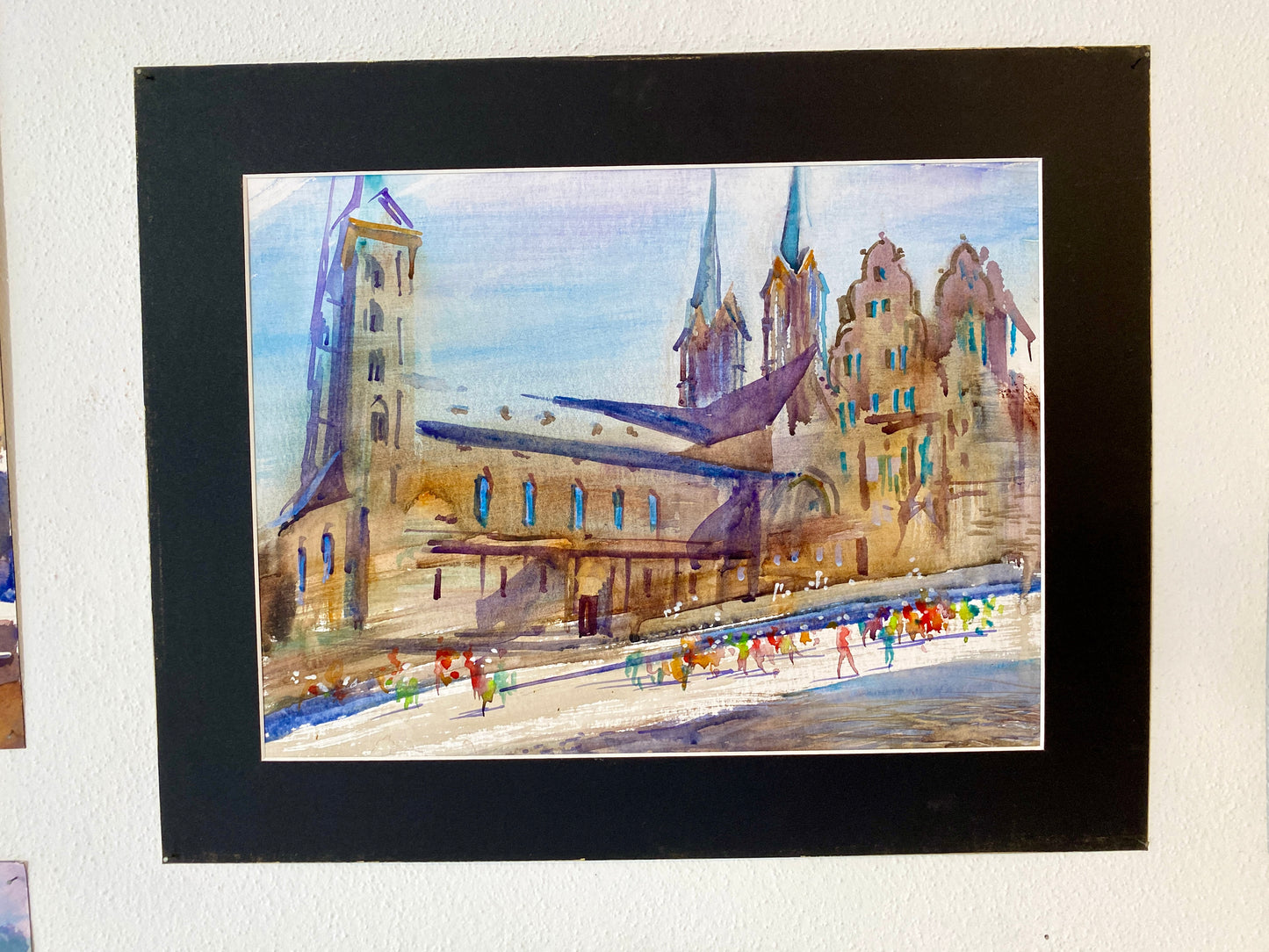 BAMBERGER DOM | Ausdrucksstarkes Aquarell von Alexander Vasilyev - Moderne Stadtansicht