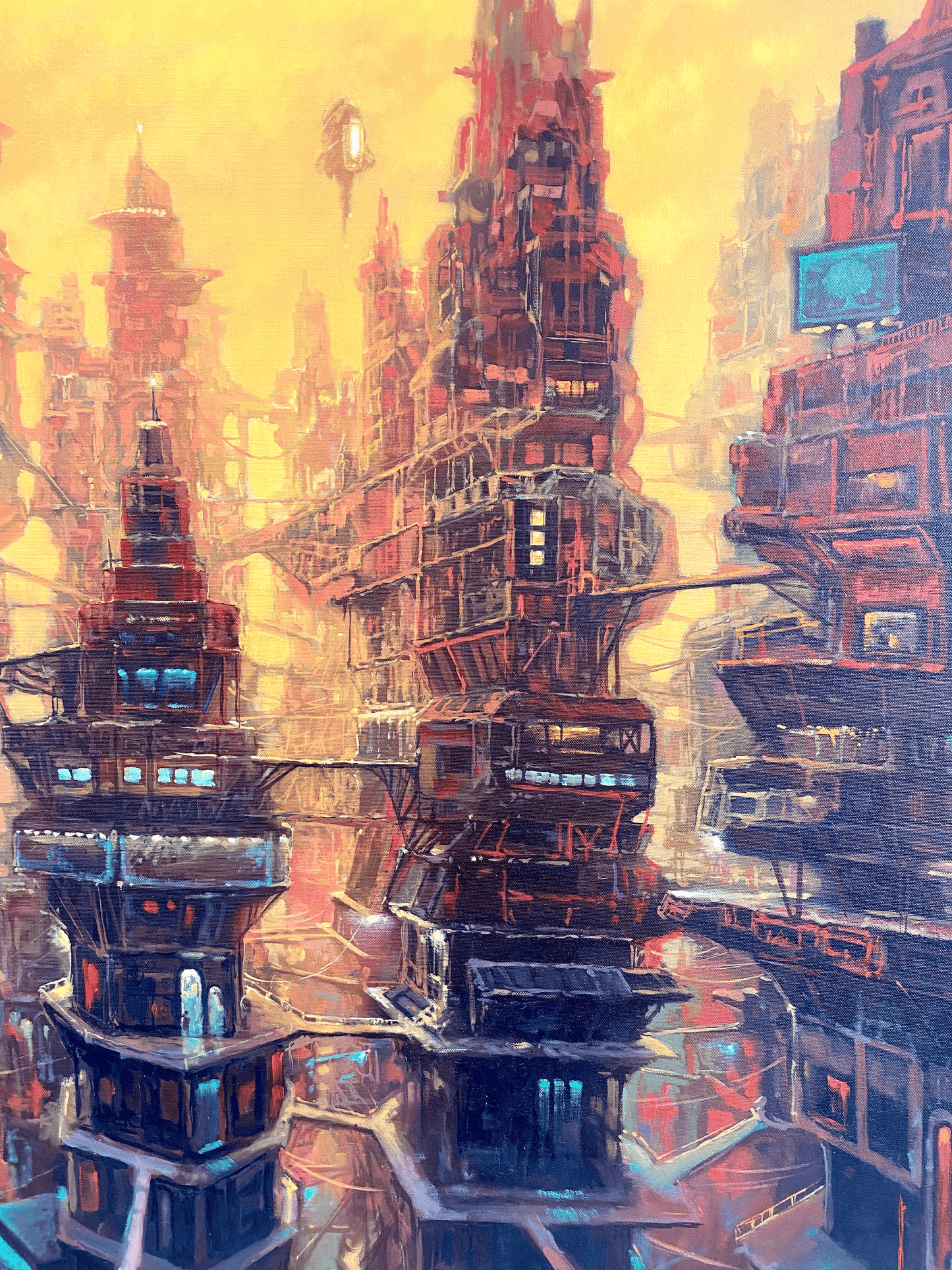 RED PLANET – Futuristisches Stadtgemälde von Pavel Fedorov