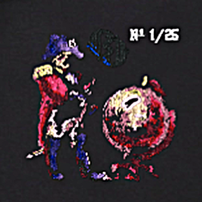 Limitiertes CreatureCrush Premium Langarm Polo Shirt Stickerei "Napoleon" Gr. L in schwarz