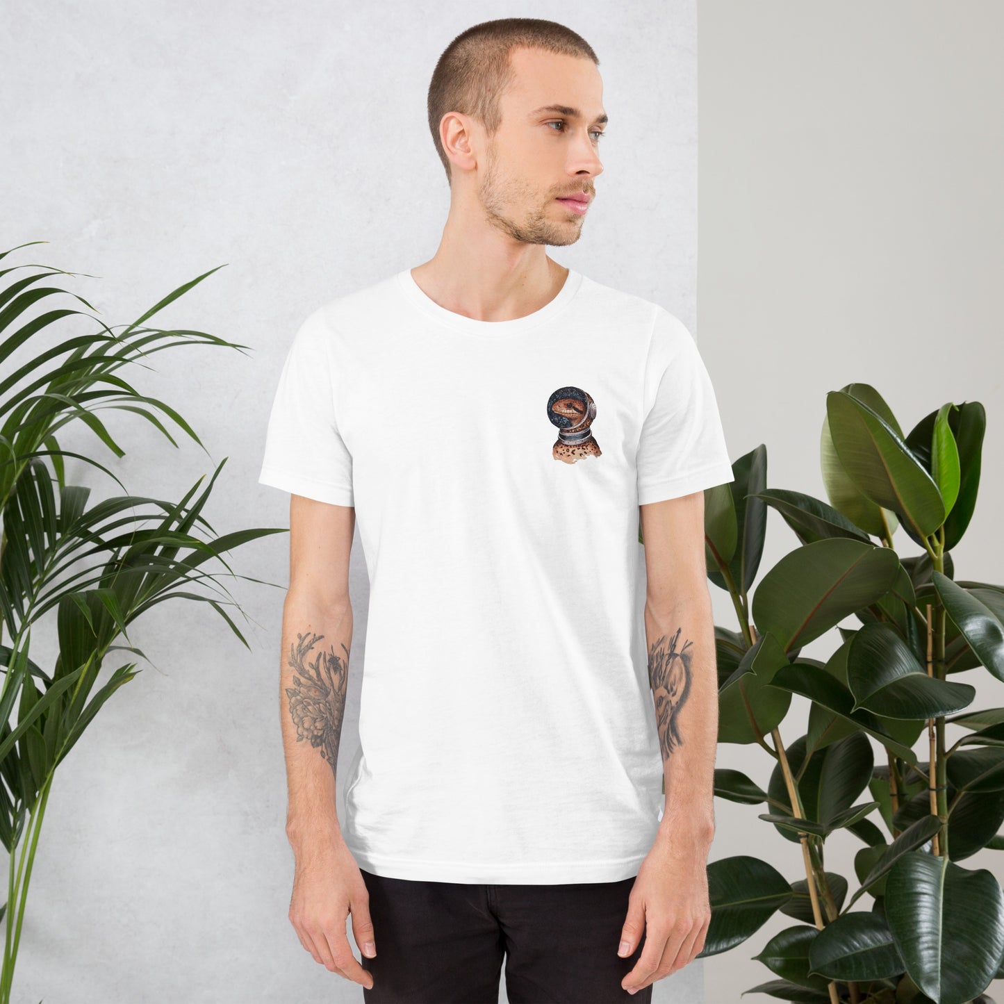 Space Snake - Stickerei T-Shirt Unisex I Kunst von Lara Simons