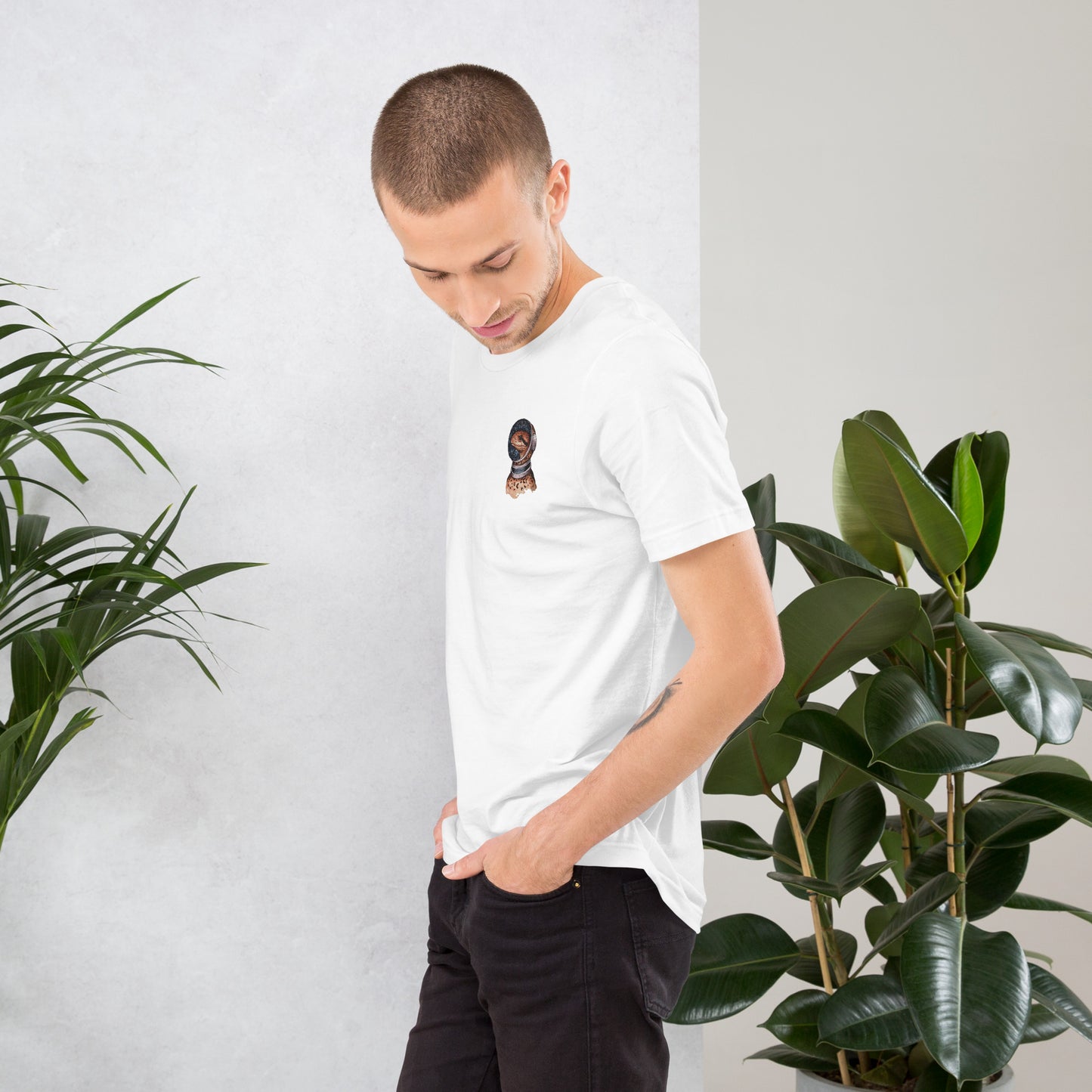 Space Snake - Stickerei T-Shirt Unisex I Kunst von Lara Simons
